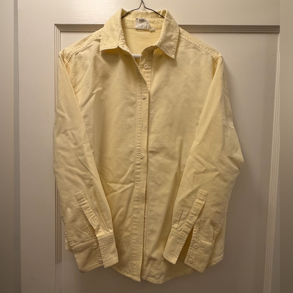 Yellow Julia Amory cotton Oxford long sleeve shirt
